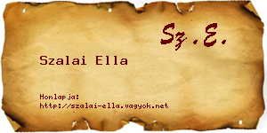 Szalai Ella névjegykártya